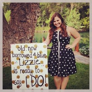 Betsy Johnson polka dot zipper front dress